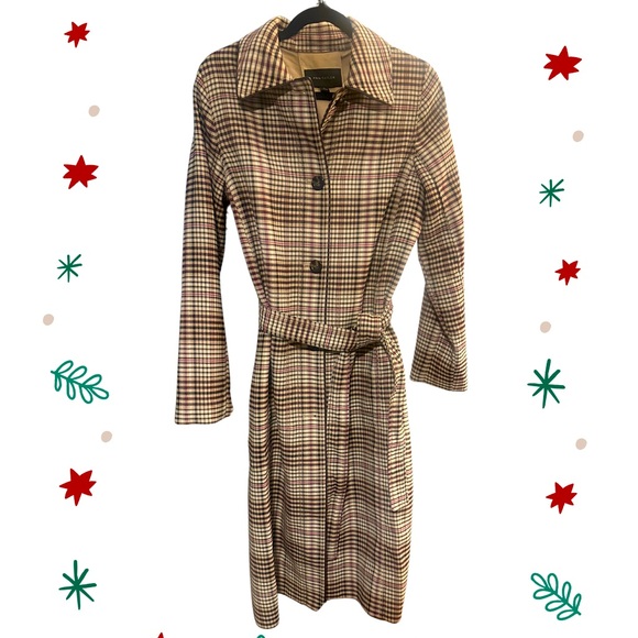 Ann Taylor Mac Belted Plaid Coat - Medium - Picture 6 of 10